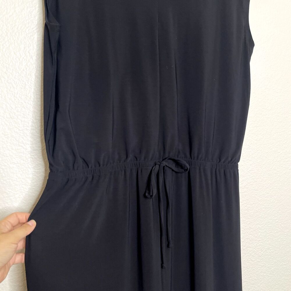 Chicos Dress Sz 2 Large Maxi Knit Kit Colorblock Cap Sleeves Gathered Waist - Picture 7 of 14